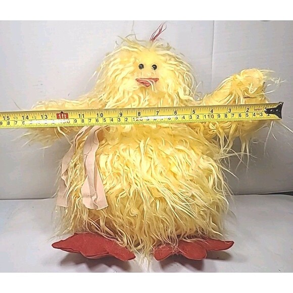 NWT WT Collection Large Weighted Fuzzy Yellow Chick  Primitive Spring Easter - Picture 2 of 7